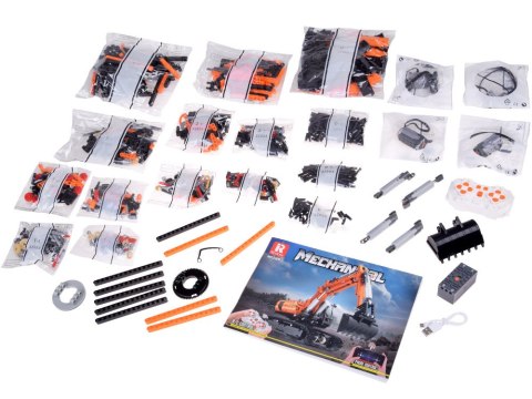 Klocki konstrukcyjne Zdalnie sterowana KOPARKA 1106-ele