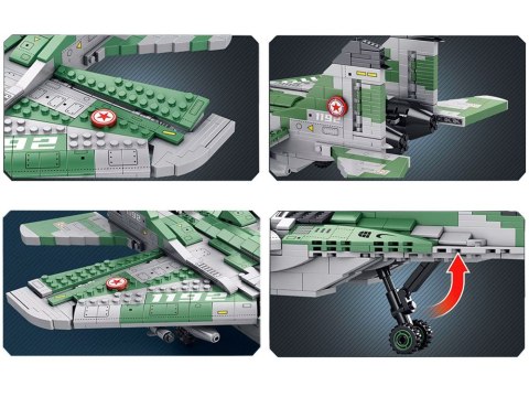 Klocki techniczne Samolot myśliwski dalekiego zasięgu MIG-29 1290ele