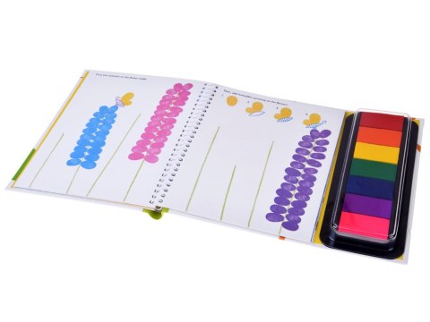 Kreatywna książeczka do malowania palcami OGRÓD 64str 7 kolorów AP0049