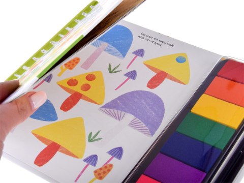 Kreatywna książeczka do malowania palcami OGRÓD 64str 7 kolorów AP0049