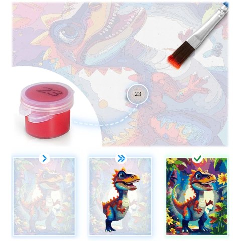 Obraz do malowania po numerach 40x50 cm Massido Dino