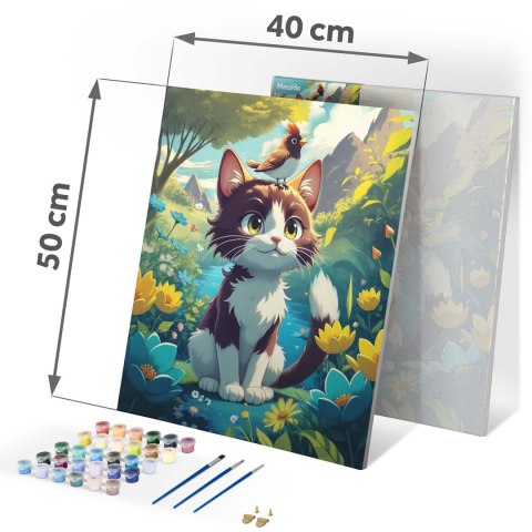 Obraz do malowania po numerach 40x50 cm Massido Kotek