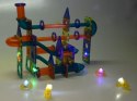 ŚWIECĄCE Klocki magnetyczne 3D - Zbuduj tor kulkowy KULODROM 116-ele