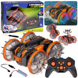 Samochód AMFIBIA 2w1 Stunt r/c zdalnie sterowany Jeździ Pływa Świeci