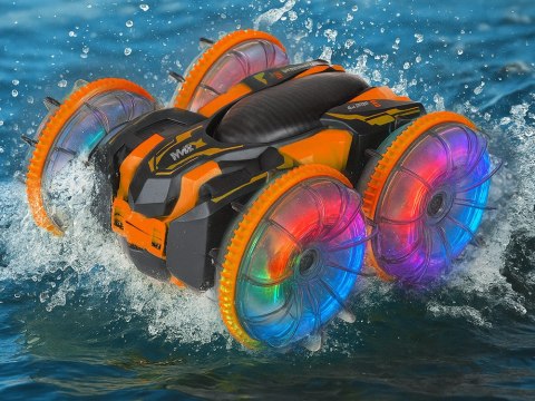 Samochód AMFIBIA 2w1 Stunt r/c zdalnie sterowany Jeździ Pływa Świeci