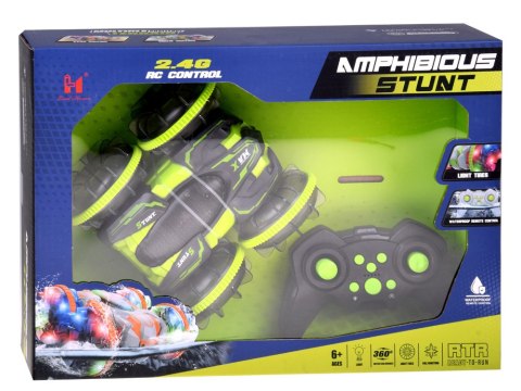 Samochód AMFIBIA 2w1 Stunt r/c zdalnie sterowany Jeździ Pływa Świeci