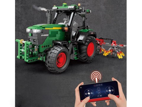 Klocki konstrukcyjne - Zdalnie sterowany TRAKTOR z bronami 1664-ele