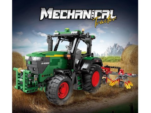 Klocki konstrukcyjne - Zdalnie sterowany TRAKTOR z bronami 1664-ele