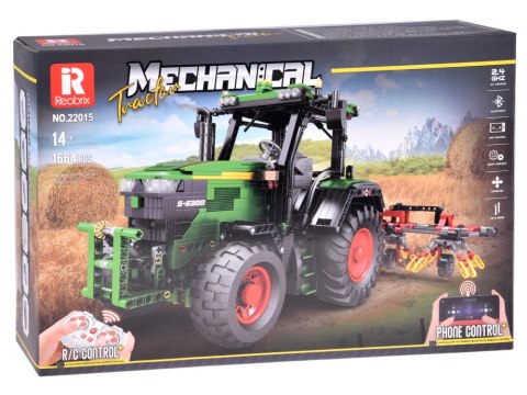 Klocki konstrukcyjne - Zdalnie sterowany TRAKTOR z bronami 1664-ele