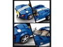 Klocki techniczne Sportowe auto NIEBIESKI klasyczny roadster 312-ele