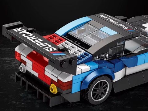 Klocki techniczne Superauto WYŚCIGOWE malowanie, spojler 363-ele