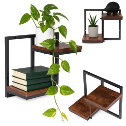 Kwietnik ścienny półka wisząca na kwiaty ozdoby 2 poziomy loft ModernHome