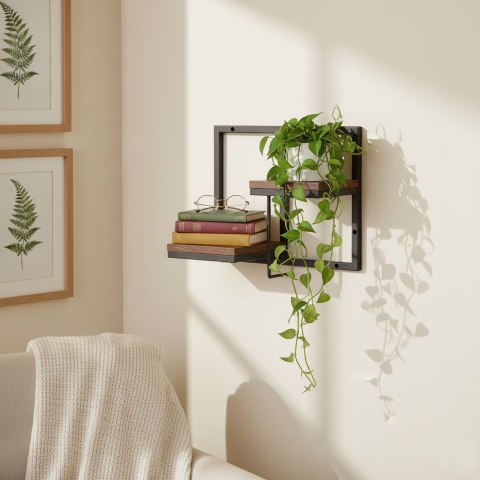 Kwietnik ścienny półka wisząca na kwiaty ozdoby 2 poziomy loft ModernHome
