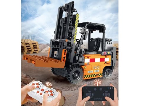 Klocki konstrukcyjne Zdalnie sterowany WÓZEK WIDŁOWY ruchomy 722-ele