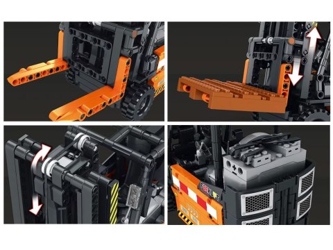 Klocki konstrukcyjne Zdalnie sterowany WÓZEK WIDŁOWY ruchomy 722-ele