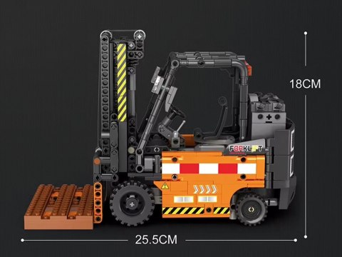 Klocki konstrukcyjne Zdalnie sterowany WÓZEK WIDŁOWY ruchomy 722-ele