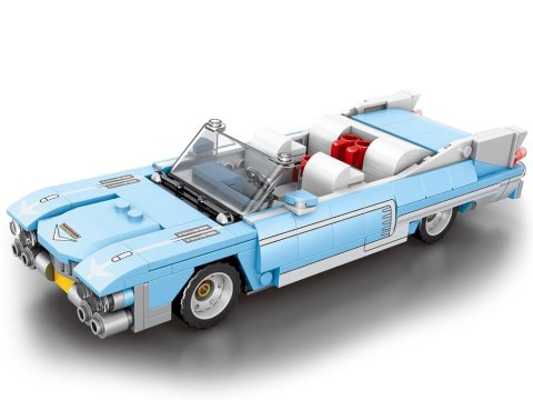 Klocki techniczne BŁĘKITNY KABRIOLET klasyka amerykańska 308-ele