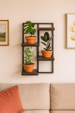 Kwietnik ścienny półka wisząca na kwiaty ozdoby 4 poziomy loft ModernHome