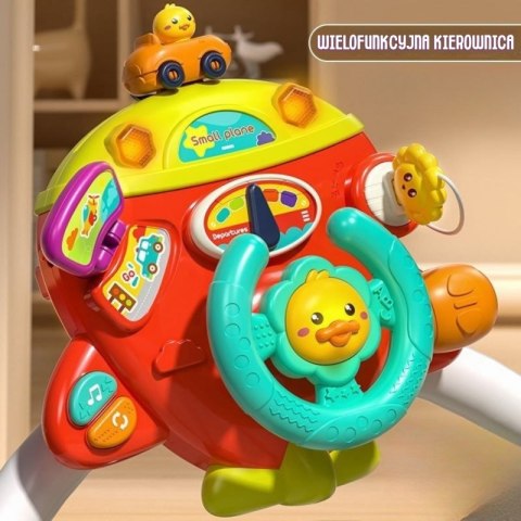 WOOPIE BABY Interaktywna Kierownica Samolot Pojazd na Łózeczko Wózek Efekty 18m+