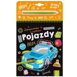 Aksjomat Pojazdy kolorowa Zdrapywanka z rysikiem KS0557