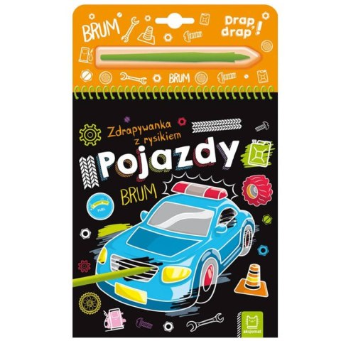 Aksjomat Pojazdy kolorowa Zdrapywanka z rysikiem KS0557