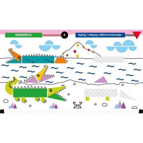 Aksjomat Zwierzęta w zoo. Wyklejanka rysowanka 4+ KS0729
