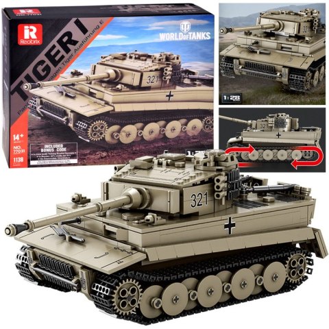 Klocki konstrukcyjne czołg TIGER I World of Tanks 1138ele 1:28