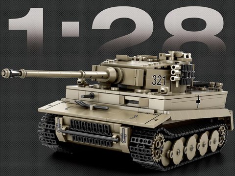 Klocki konstrukcyjne czołg TIGER I World of Tanks 1138ele 1:28