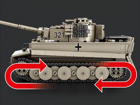 Klocki konstrukcyjne czołg TIGER I World of Tanks 1138ele 1:28