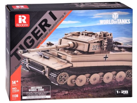 Klocki konstrukcyjne czołg TIGER I World of Tanks 1138ele 1:28