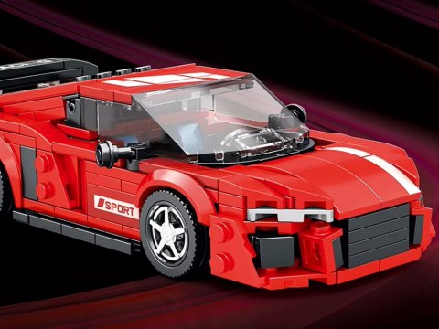 Klocki techniczne Auto CZERWONE w stylu sportowego coupe 373-ele