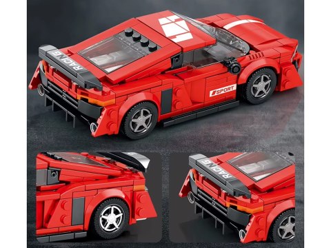 Klocki techniczne Auto CZERWONE w stylu sportowego coupe 373-ele