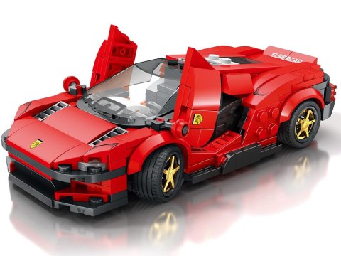 Klocki techniczne Futurystyczne auto CZERWONE drzwi unoszone 275-ele
