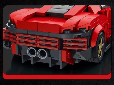 Klocki techniczne Futurystyczne auto CZERWONE drzwi unoszone 275-ele