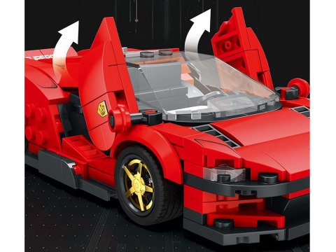 Klocki techniczne Futurystyczne auto CZERWONE drzwi unoszone 275-ele