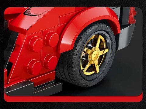 Klocki techniczne Futurystyczne auto CZERWONE drzwi unoszone 275-ele