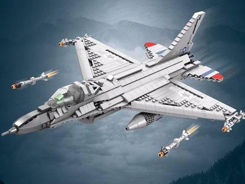 Reobrix Klocki konstrukcyjne samolot myśliwiec F16 1337ele