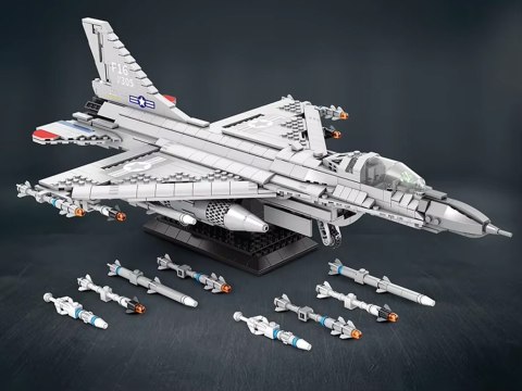 Reobrix Klocki konstrukcyjne samolot myśliwiec F16 1337ele