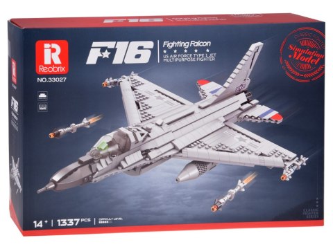 Reobrix Klocki konstrukcyjne samolot myśliwiec F16 1337ele
