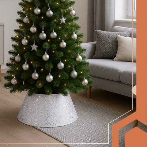 Osłonka na choinkę 60x22cm srebrna Ruhhy 25361