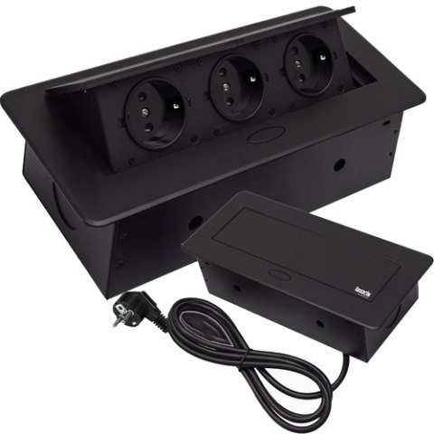 Gniazdo chowane w blat- potrójne Izoxis 21659