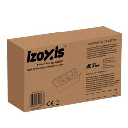 Gniazdo chowane w blat- potrójne Izoxis 21659