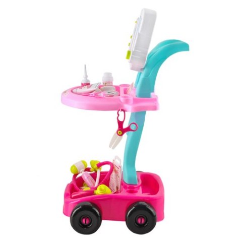 Zestaw małego doktora - wózek różowy 26556