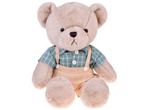 Pluszowy MIŚ - beżowy Franek 58cm w zielonej VINTAGE koszuli ZA5923 B