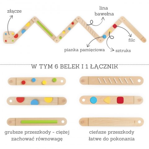 VIGA Drewniana Równoważnia Modułowa Tor Ścieżka Sensoryczna