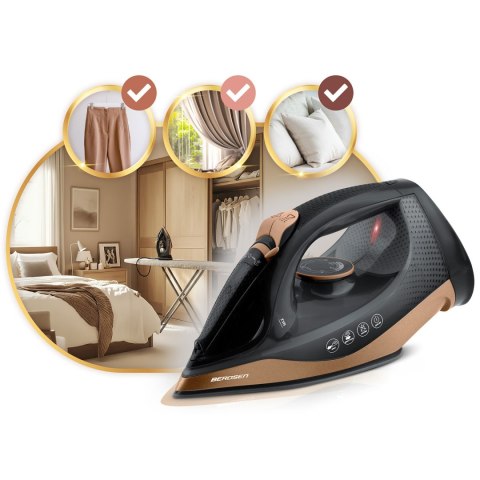 Żelazko bezprzewodowe parowe 2600W Berdsen BD-333 ceramiczna powłoka