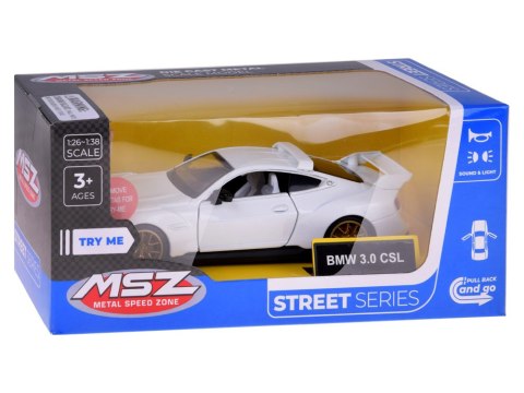 Auto Metalowe sportowe BMW 3.0 CSL 1:34 Efektami Dźwięk i Światło