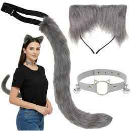 Strój kota/lisa 3el. szary Ruhhy 26586