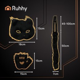 Strój kota/lisa 4el. czarny Ruhhy 26248