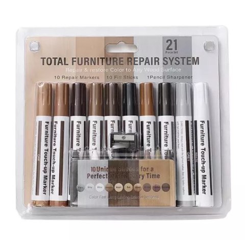 Zestaw do naprawy mebli- markery 11szt. 19932